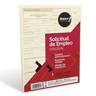 Solicitud de empleo tamaño carta