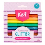 Marcadores con Glitter Estuche con 10 Piezas - Kiut Norma
