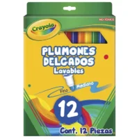 Plumones delgados lavables papeleria cancun